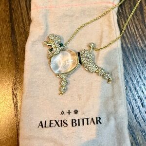 Alexis Bittar Archived Silver and Gold Poodle Necklace
